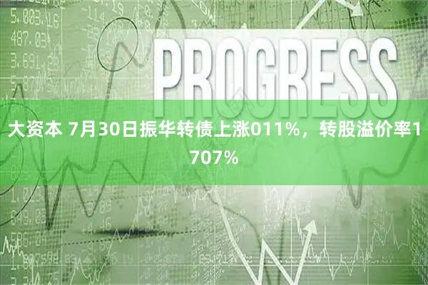 大资本 7月30日振华转债上涨011%,转股溢价率1707%